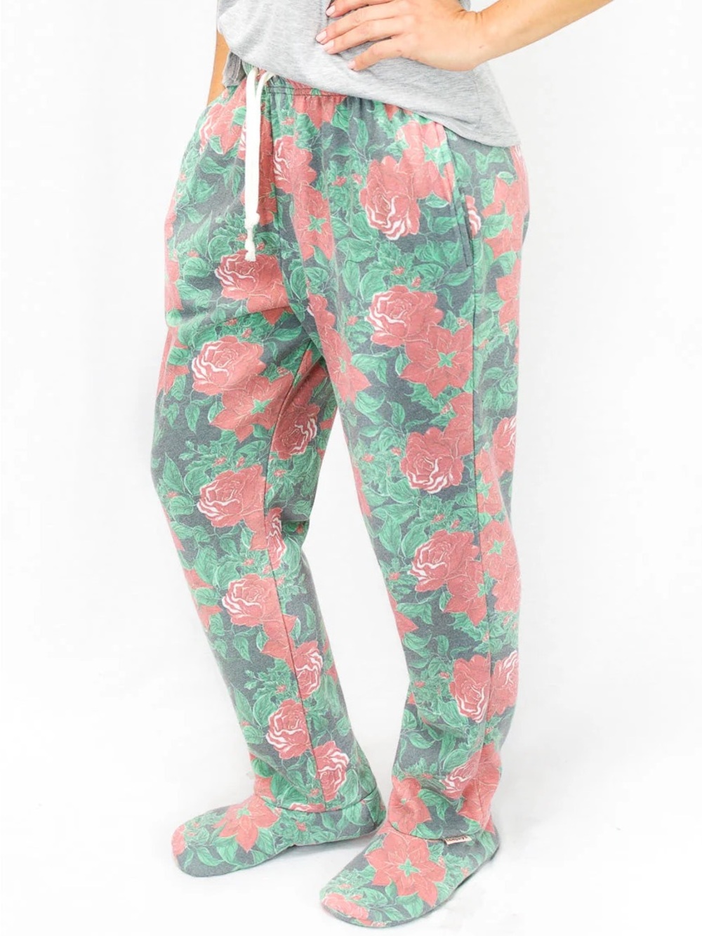 NWT Feejays Footed Pajama Pants Size Small